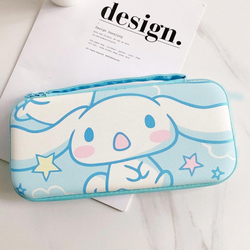 Étui de transport pour Switch & OLED, sac de voyage mignon à motif rose intérieur avec bandoulière réglable, bleu