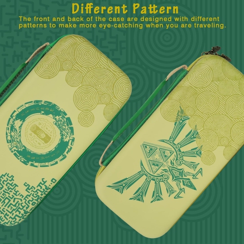 Étui de transport pour Switch & OLED, sac de voyage mignon à motif de rose intérieur avec bandoulière réglable, vert et bleu