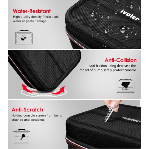 Carrying Storage Case for Nintendo Switch/Switch OLED Model, Portable Travel Protective Hard Messenger Bag Soft Lining 18 Games for Switch Console