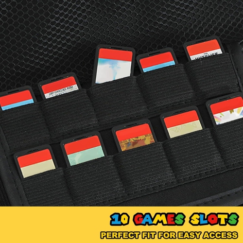 Red Switch Case Compatible with Nintendo Switch/OLED, Cute Portable Switch Carrying Case with 10 Game Holders