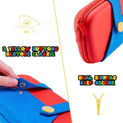 Red Switch Case Compatible with Nintendo Switch/OLED, Cute Portable Switch Carrying Case with 10 Game Holders