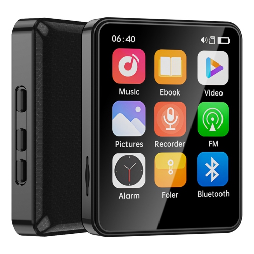 2.4 Inch MP3 MP4 Walkman Music Player Bluetooth Radio Video Player with 64GB TF Card-Black