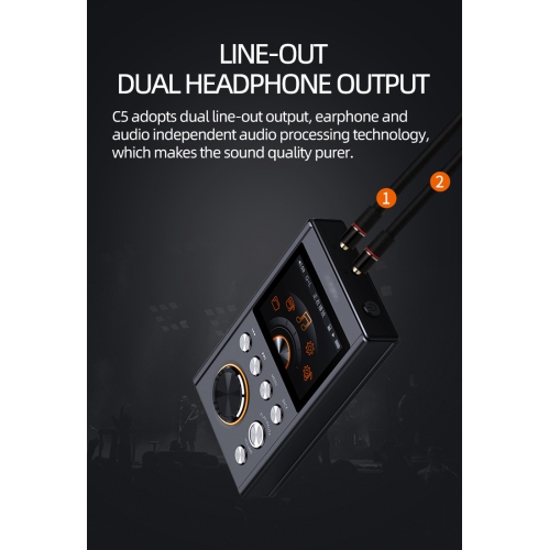 Portable Walkman Digital MP3 Player,HiFi MP3 Music Player,Mini Sports Music Player 64GB-Black