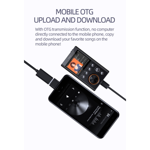 Portable Walkman Digital MP3 Player,HiFi MP3 Music Player,Mini Sports Music Player 64GB-Black