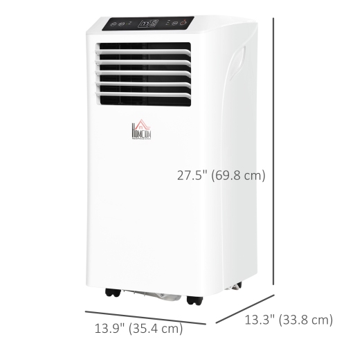 HOMCOM Portable Air Conditioner, 8,000 BTU Quiet AC Unit with Cooling, Dehumidifier & Fan Modes, 24H Timer, Remote Control, Rooms up to 344 Sq. ft