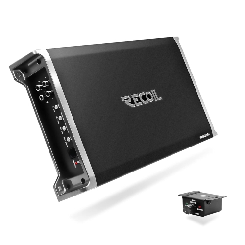 Recoil RED1200-1 2500W Class-D Mono Subwoofer Amplifier, 1-Ohm Stable with Remote Bass Knob