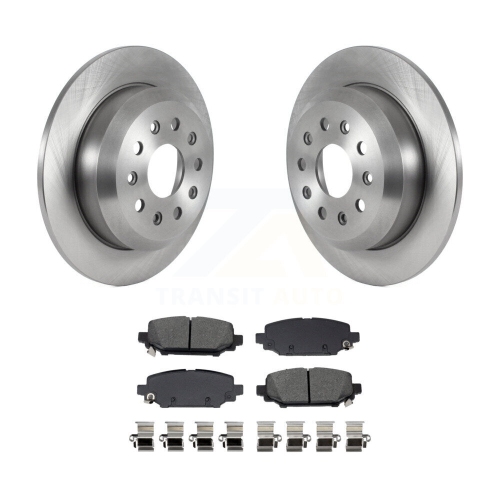 TRANSIT AUTO  Rear Disc Brake Rotors And Semi-Metallic Pads Kit for 2018-2020 Jeep Wrangler Sport K8S-104273