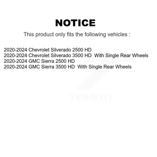 Front Rear Brake Rotor & Semi-Metallic Pad Kit For GMC Chevrolet Sierra 2500 HD Silverado K8S-103930