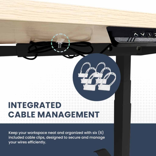 MotionGrey - Dual Motor Standing Desk with 4 Memory Settings, Adjustable Sit-Stand Computer Table for Home, Office & Gaming - 65" x 24" Oak Brown Top