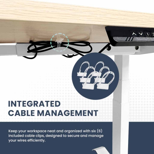 MotionGrey - Dual Motor Standing Desk with 4 Memory Settings, Adjustable Sit-Stand Computer Table for Home, Office & Gaming - 65" x 24" Oak Brown Top