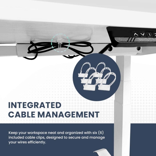 MotionGrey - Dual Motor Standing Desk with 4 Memory Settings, Adjustable Sit-Stand Computer Table for Home, Office & Gaming - 47" x 24" White Top
