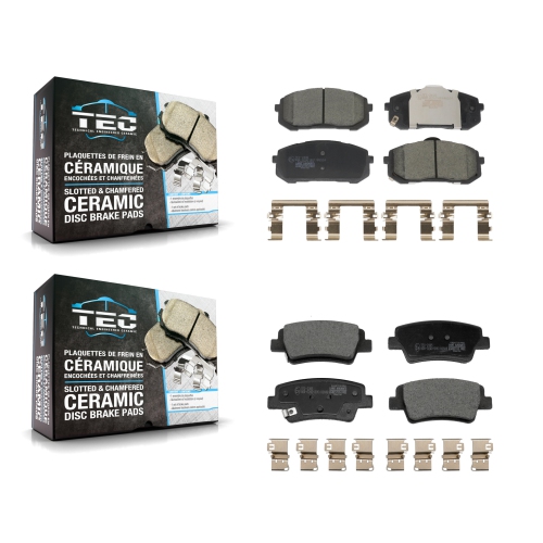 TEC  Front Rear Ceramic Brake Pads Kit for Hyundai Elantra With Manual Parking Ktc-100799