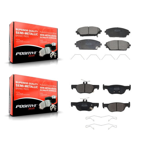 POSITIVE PLUS  Front Rear Semi-Metallic Brake Pads Kit for 2020-2023 Mazda Cx-30 Kpf-100731