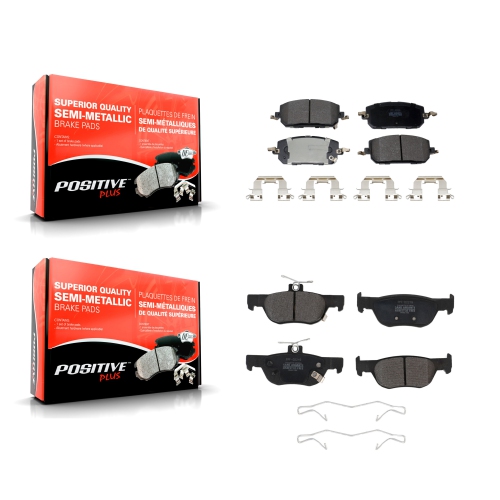 POSITIVE PLUS  Front Rear Semi-Metallic Brake Pads Kit for 2022-2023 Mazda Mx-30 Ev Kpf-100695