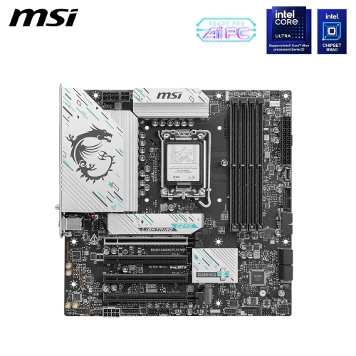 MSI B860M GAMING PLUS WIFI LGA 1851 Intel B860 SATA 6Gb/s DDR5 PCI-E x16 slot M.2 Thunderbolt4 5Gbps LAN BE1750x Wi-Fi 7 Micro ATX Motherboard