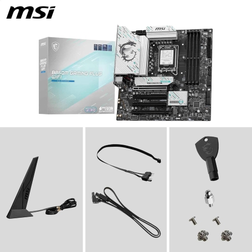 MSI B860M GAMING PLUS WIFI LGA 1851 Intel B860 SATA 6Gb/s DDR5 PCI-E x16 slot M.2 Thunderbolt4 5Gbps LAN BE1750x Wi-Fi 7 Micro ATX Motherboard