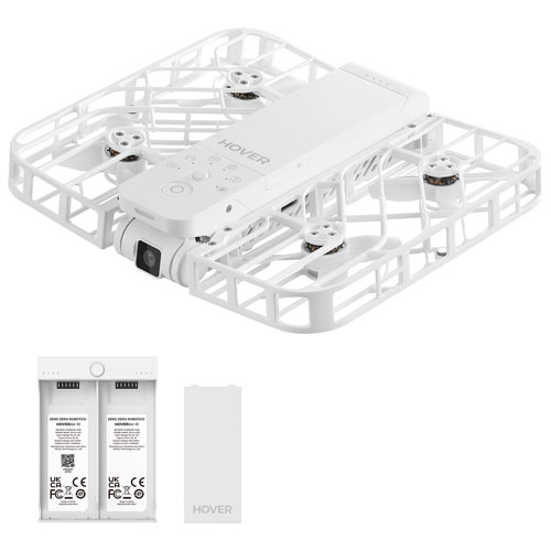 HoverAir X1 Quadcopter Drone Combo with Camera, Extra Battery & Charging Hub - White