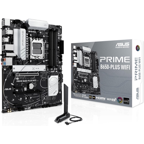 ASUS  Prime B650-Plus Wifi Amd B650 Am5 Ryzen Desktop 9000 8000 & 7000 Atx Motherboard, Ddr5, PCie 5.0 M.2, 2.5GB Lan, Wifi 6E, HDMI, SATA 6 GBps It’s solid, and sound love it all the way