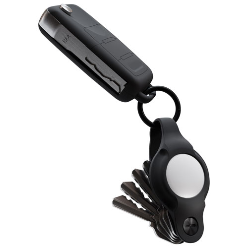 Porte-clés en silicone AirFlex de KeySmart pour AirTag - Noir