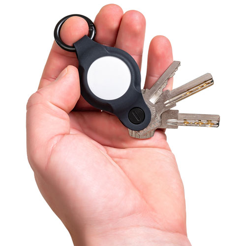 Porte-clés en silicone AirFlex de KeySmart pour AirTag - Noir