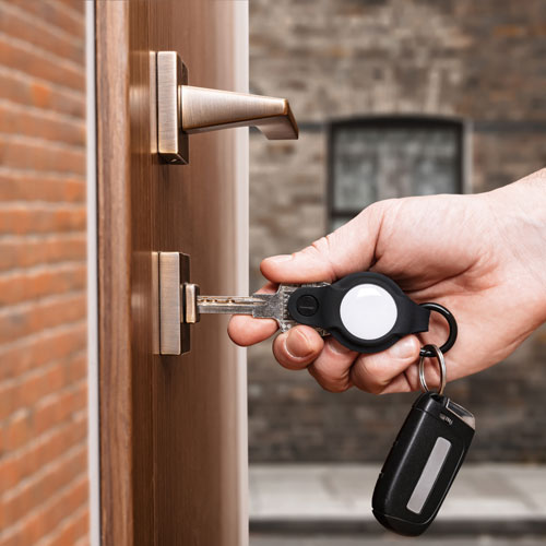 Porte-clés en silicone AirFlex de KeySmart pour AirTag - Noir