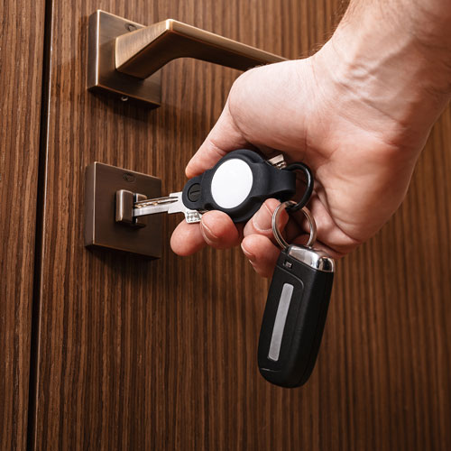 Porte-clés en silicone AirFlex de KeySmart pour AirTag - Noir