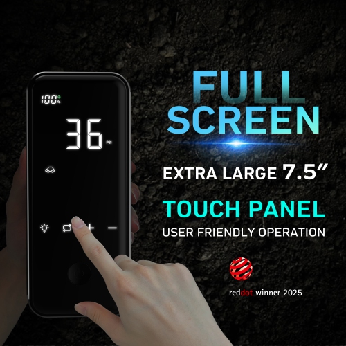 Denvix 3-in-1 Smart Tire Inflator Deluxe Package – 2X Faster Inflation, 45W Fast Charging, 15,000mAh Power Bank & LED Light