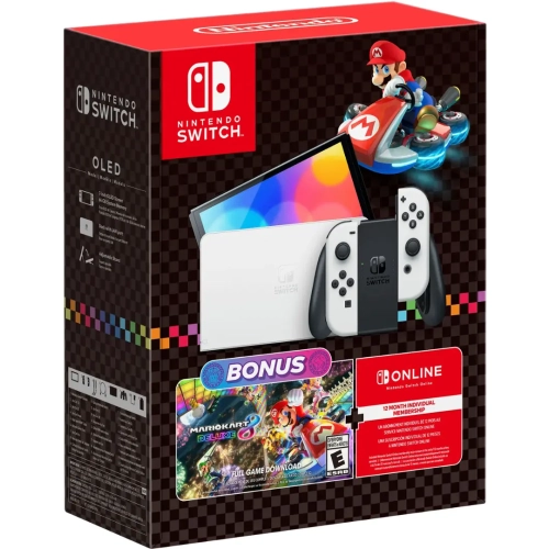 Nintendo Switch OLED Model Mario Kart 8 Deluxe Bundle + 12 Month Membership