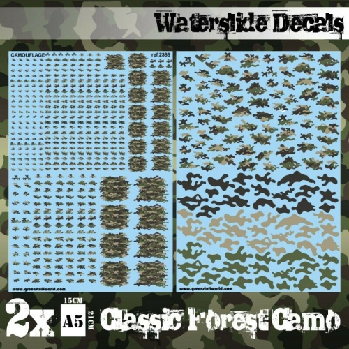 Green Stuff World Decal sheets - CLASSIC FOREST CAMO New