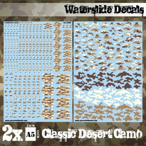 Green Stuff World Decal sheets - CLASSIC DESERT OCHRES CAMO New