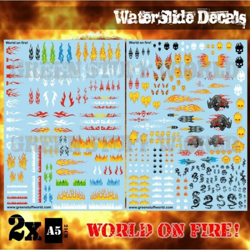 GREEN STUFF WORLD  Stuff World Decal Sheets - World On Fire New