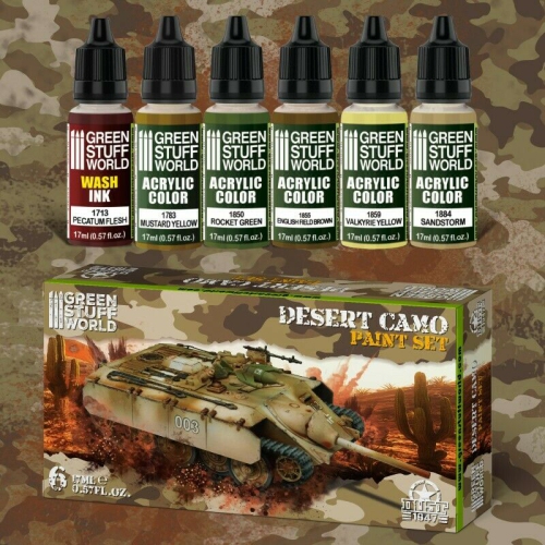 GREEN STUFF WORLD  Stuff World Paint Set - Desert Camo New