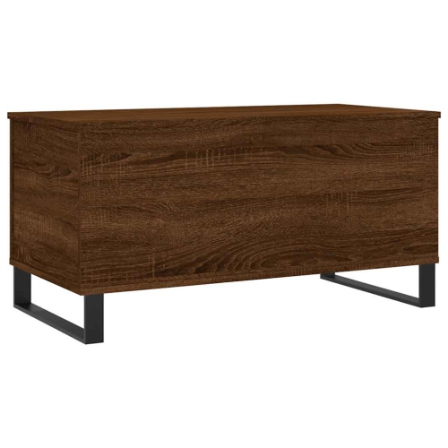 Table à café VidaXL Chêne brun 90x44,5 en bois d'ingénierie 45&nbsp;cm