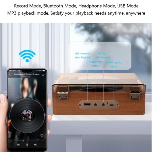 Portable CD Music Player Bluetooth 5.0, Built-in Speaker HIFI Portable Music Player, Built-in Speaker High-capacity Battery Infrared Remote Control
