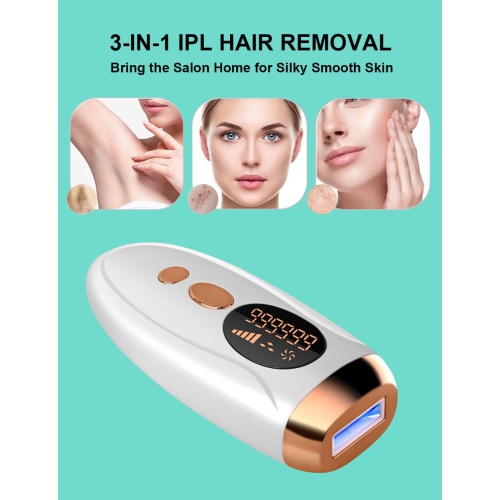 Epilateur avec laser pour femmes Corps Bikini Legs Bras aisselle Épilateur sans nuance IPL Laser Dépilateur permanent