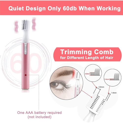1PCS Electric Eyebrow Trimmer,Women Precision Face Razors,Facial Hair Removal Epilator for Women,Personal Hair Trimmer Mini Shaver for Face Fuzz Lip