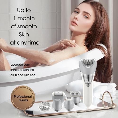 Epilator for Women,Electric Epilator Hair Removal,Women Hair Shaver for Bikini Line,Face Razor,Waterproof Painless Lady Shaver Wet & Dry Use-White