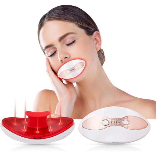 Lip Plumper Device Red Light Therapy,2 in 1 Lip & Eye Care Tool with Heated for Anti-Aging,Smooth Lip Wrinkles,Lip Plumper Device & Reduce Dark