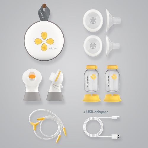 Medela Breast Pump | Swing Maxi Double Electric | Portable Breast Pump | USB-C Rechargeable | Bluetooth | Closed System