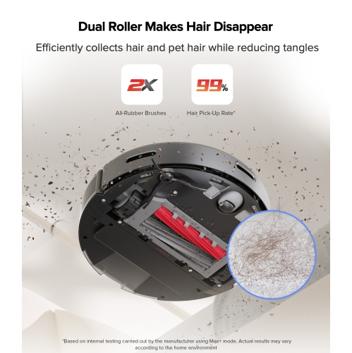 Refurbished - Roborock Q5 Max+ Certified Refurbished Robot Vacuum with Self-Empty Dock, Upgraded from Q5+, 5500 Pa Suction, DuoRoller Brush,