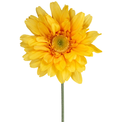 Artificial Gerbera Daisy Floral Stem Spray - 27" - Yellow