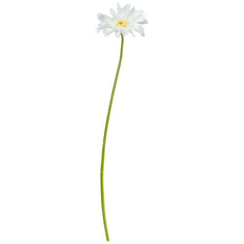 Gerbera Daisy Artificial Floral Stem Spray - 21" - White