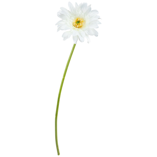 Gerbera Daisy Artificial Floral Stem Spray - 21" - White