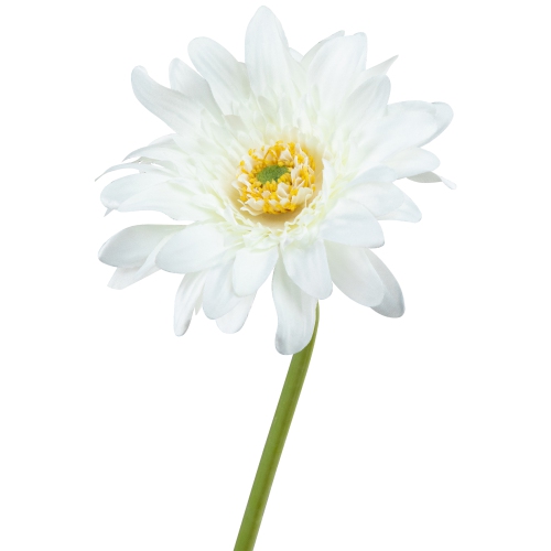 Gerbera Daisy Artificial Floral Stem Spray - 21" - White