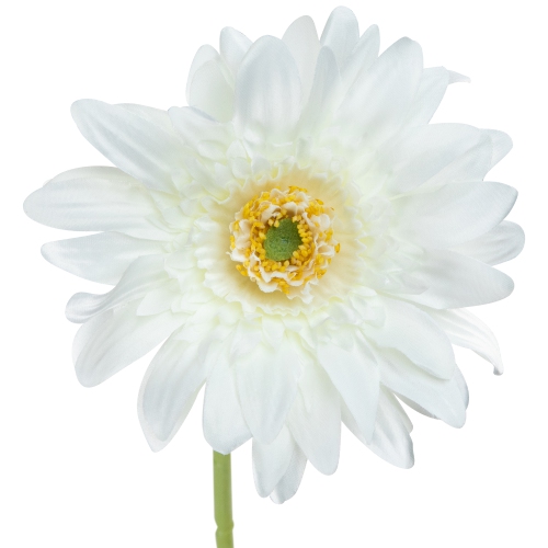 Gerbera Daisy Artificial Floral Stem Spray - 21" - White