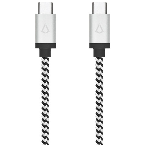 LBT 0.3m Braided USB-C to USB-C Cable (LBTBW0103) - Black/White
