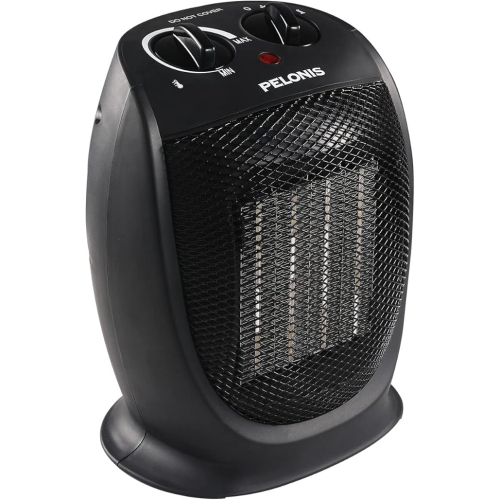 PELONIS Portable Electric Space Heater, 1500W Ceramic Heaters for Home, Office, Personal Use, Quiet Cooling & Heating Mode Room Heater for All