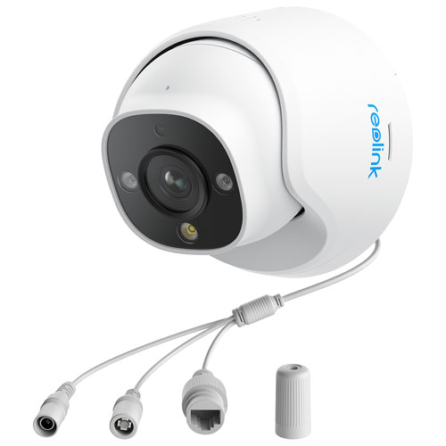 Reolink Wired 8-CH 2TB NVR Security System with 4 4K UHD Turret Cameras - White