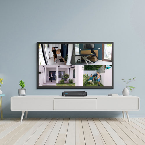 Reolink Wired 8-CH 2TB NVR Security System with 4 4K UHD Turret Cameras - White