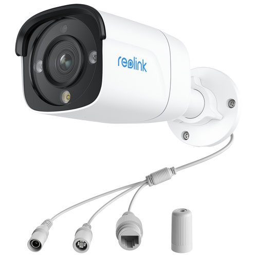 Reolink Wired 8-CH 2TB NVR Security System with 4 4K UHD Bullet Cameras - White